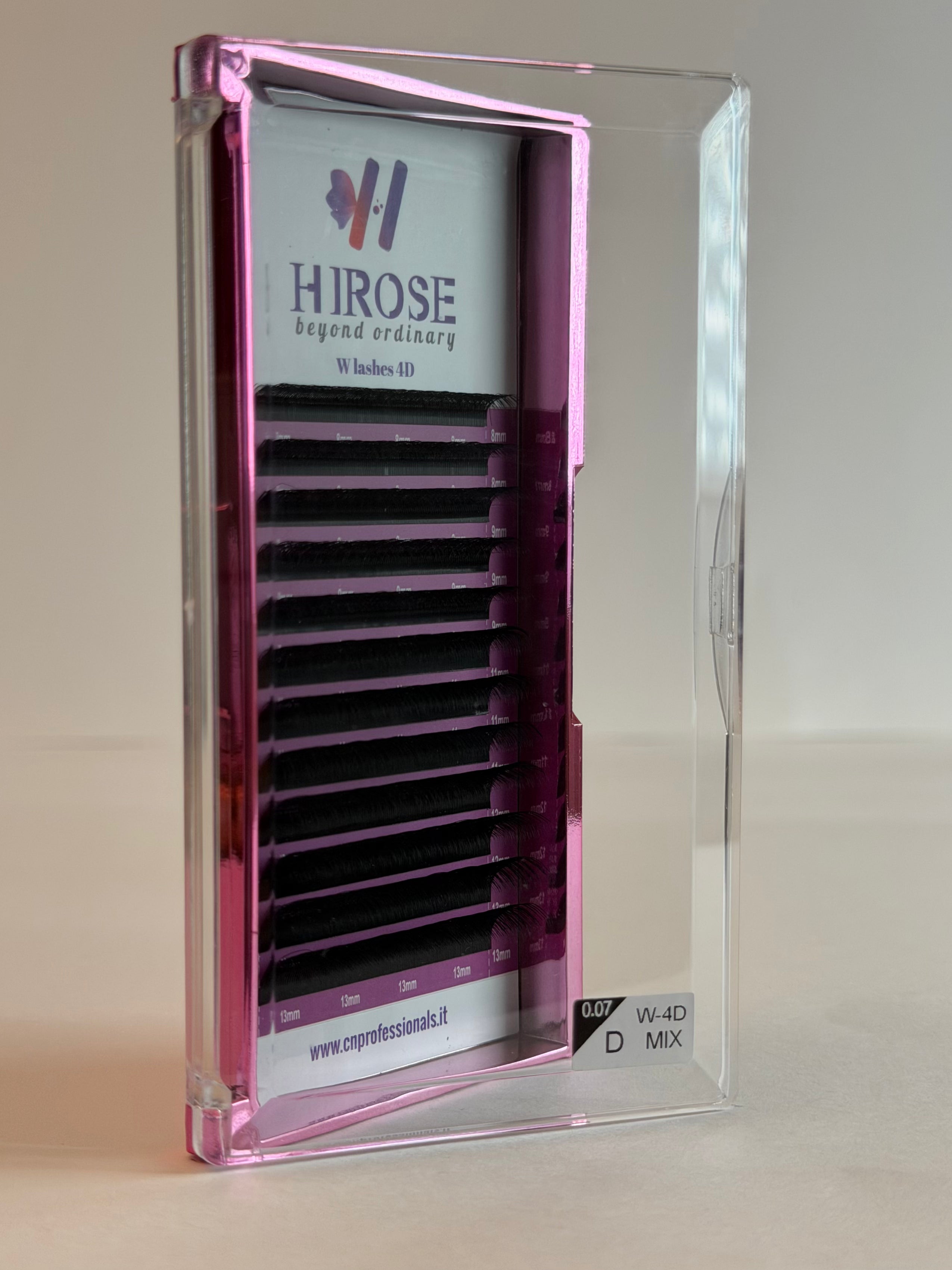 Ciglia Extension 0.07 W 4D Mix curvatura D - mega volume drammatico Hirose Cn Professionals