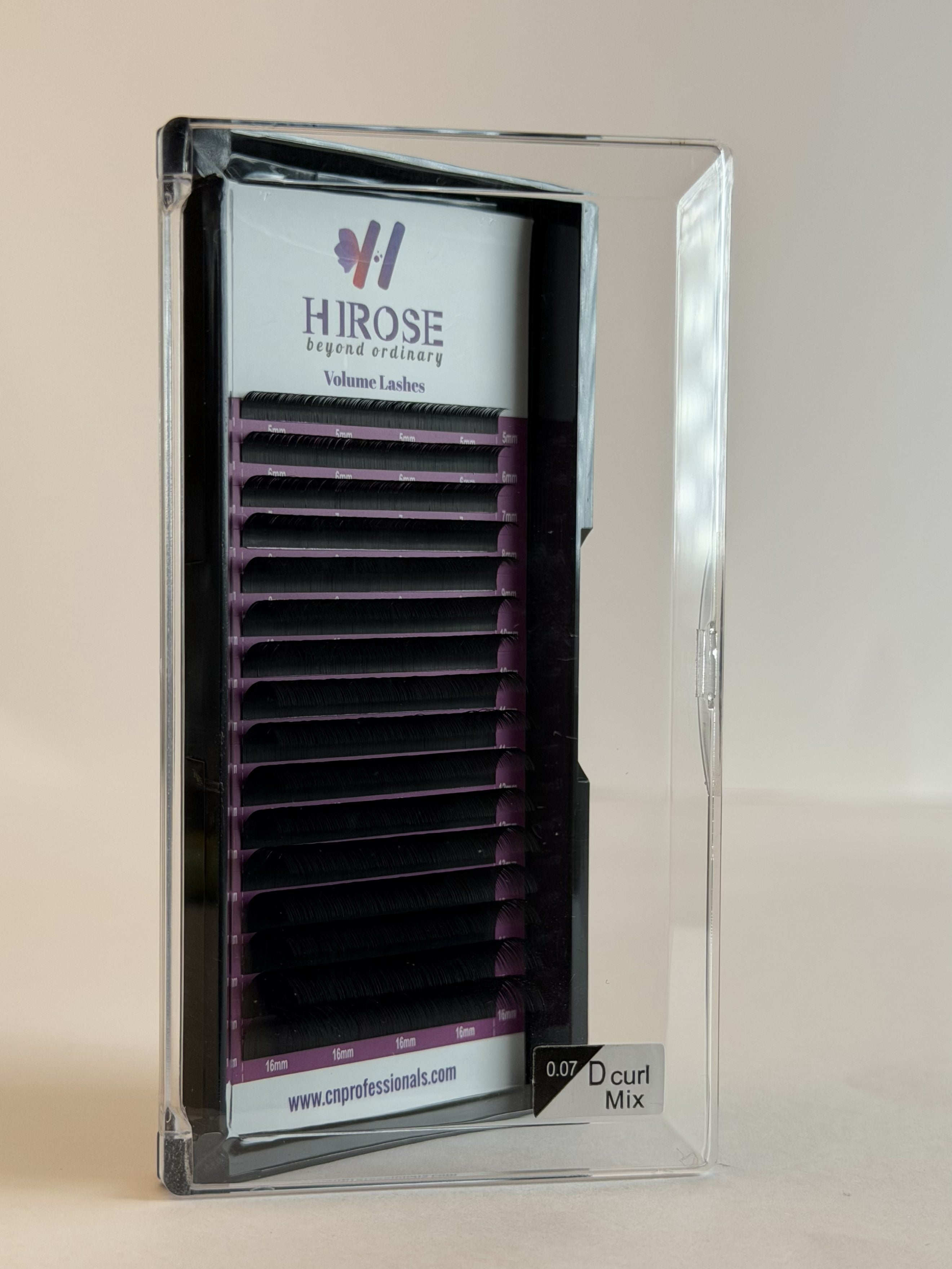 Classic Volume Lashes D Curl Mix 0.07 – vassoio frontale – CN Professionals