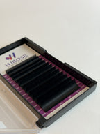 Extension ciglia Easy Fanning Hirose curvatura C 0.07 – vassoio ciglia nero visto dall'alto