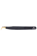 Pinzetta professionale HIROSE punta angolata 90° per lash extension volume - vista laterale