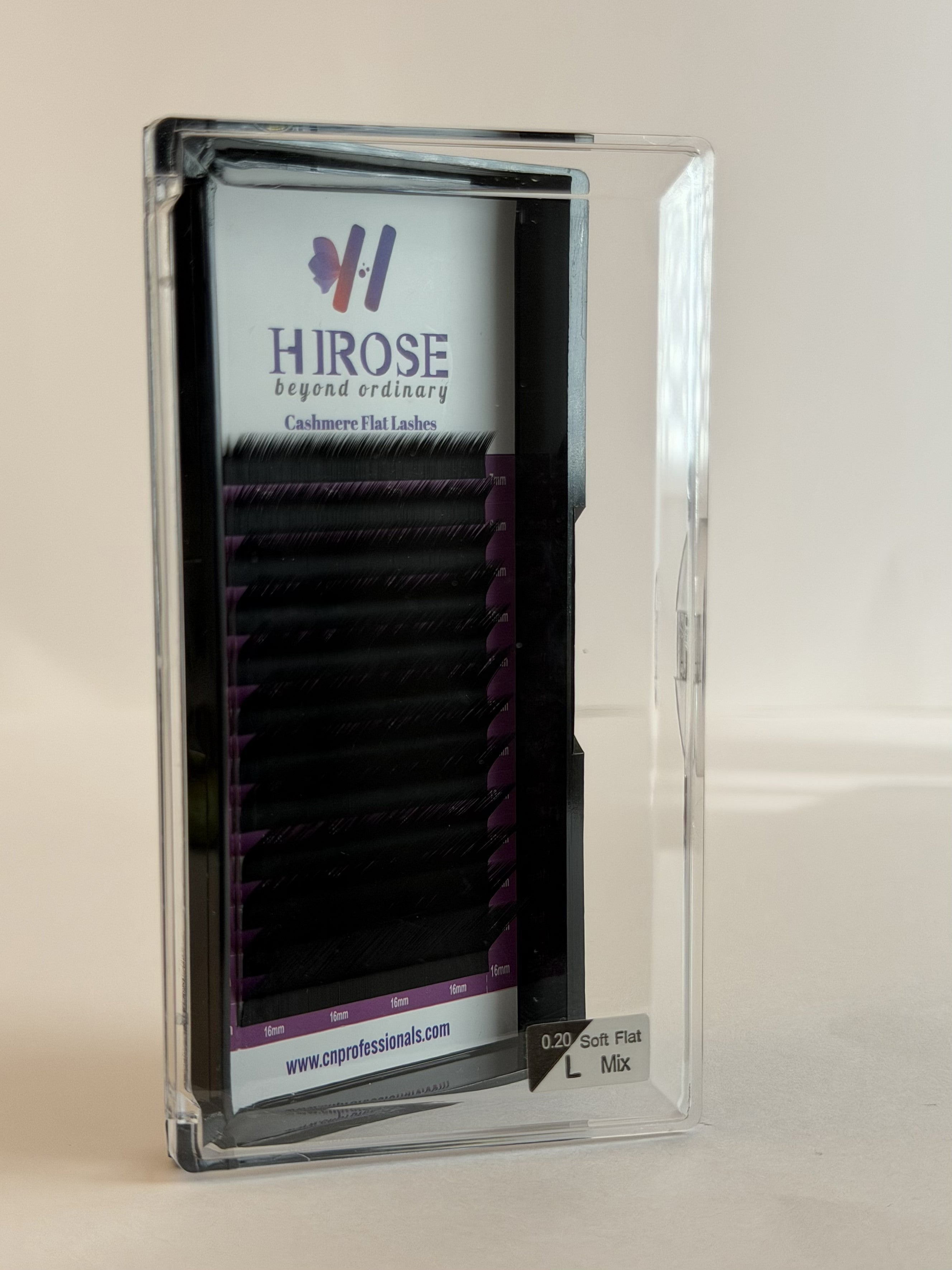 Flat Lashes cachemire 0.20 curvatura L – vassoio frontale – CN Professionals