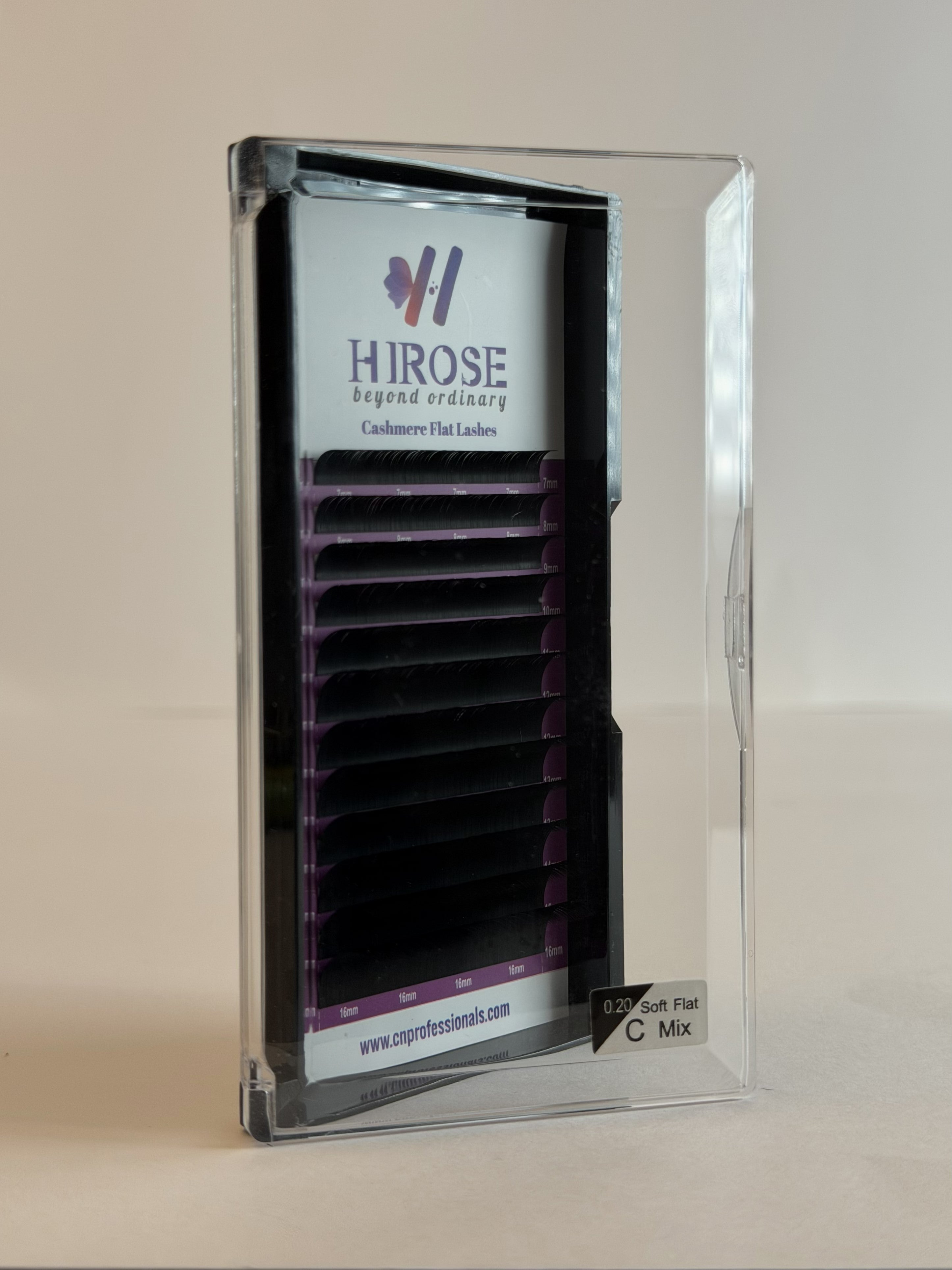Flat Lashes cachemire 0.20 curvatura C – vassoio frontale – CN Professionals
