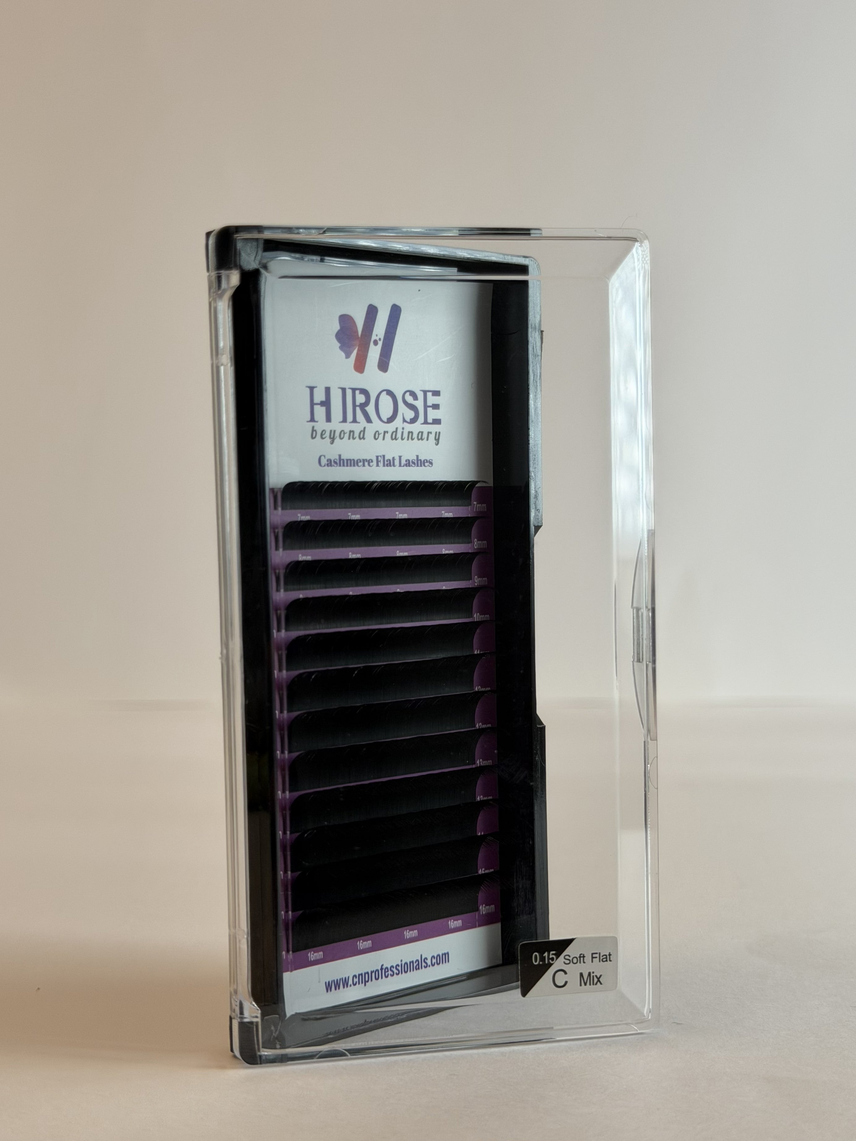 Flat Lashes cachemire 0.15 curvatura C – vassoio frontale – CN Professionals