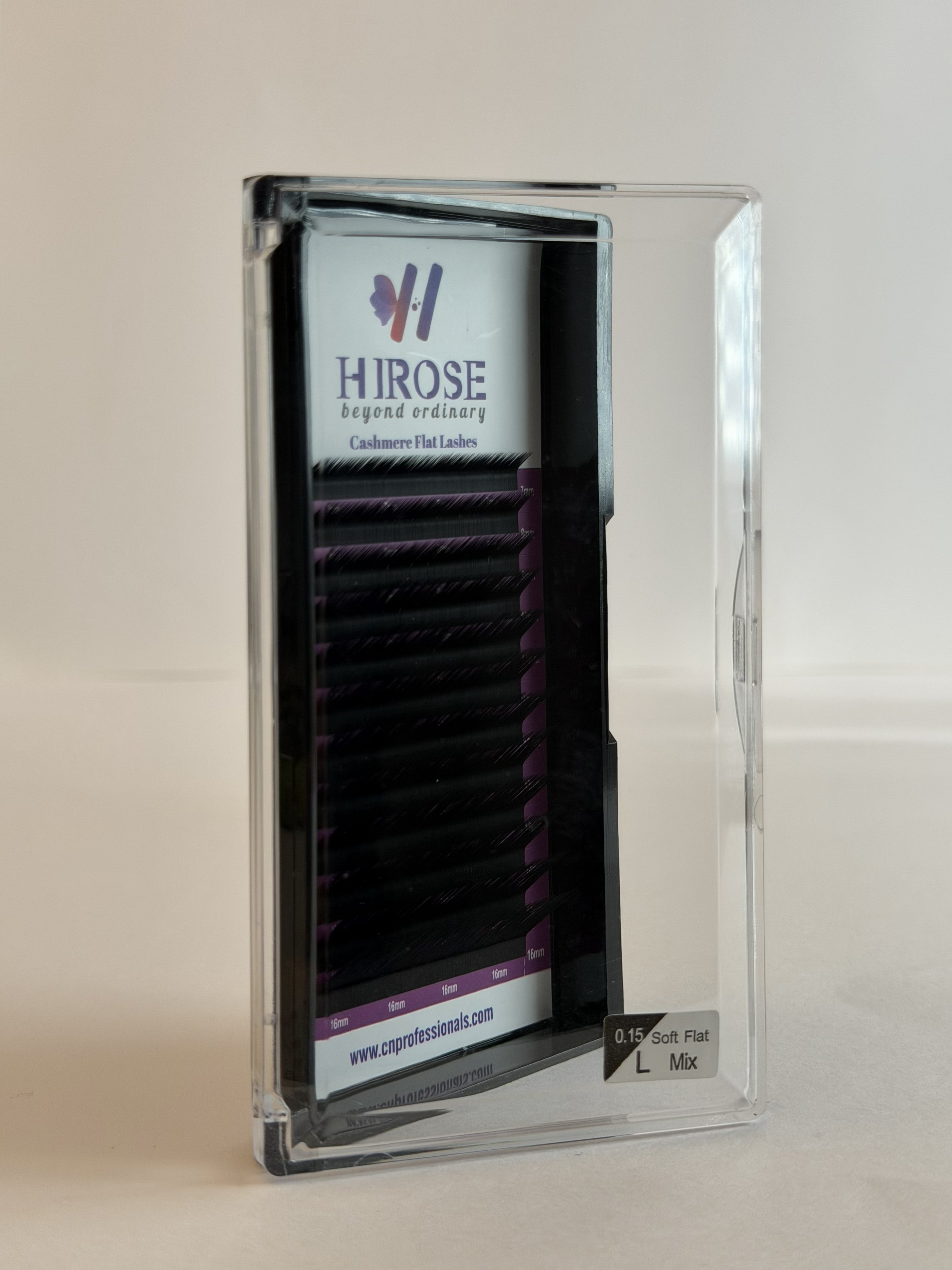 Flat Lashes cachemire 0.15 curvatura L – vassoio frontale – CN Professionals